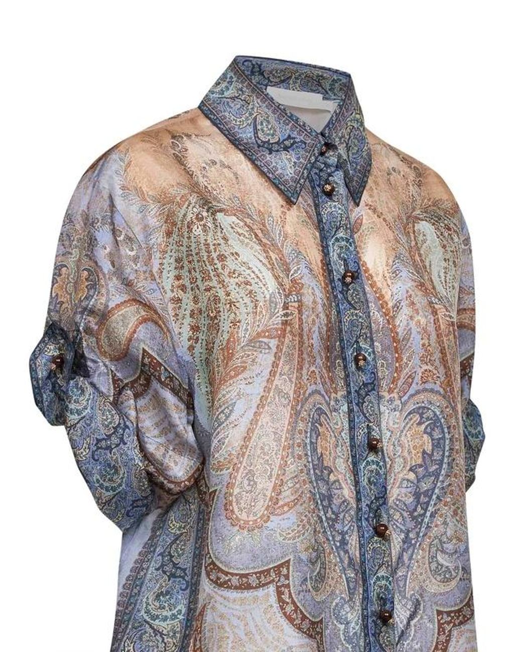 Zimmermann Gray Wanderlust Short Sleeved Shirt