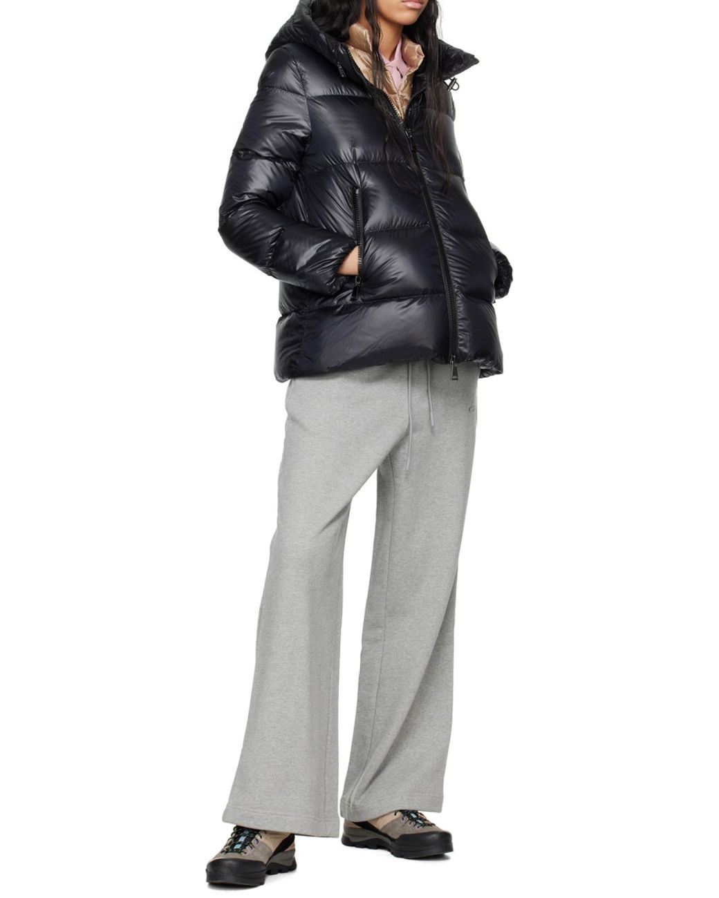 Moncler Black Hooded Padded Down Jacket