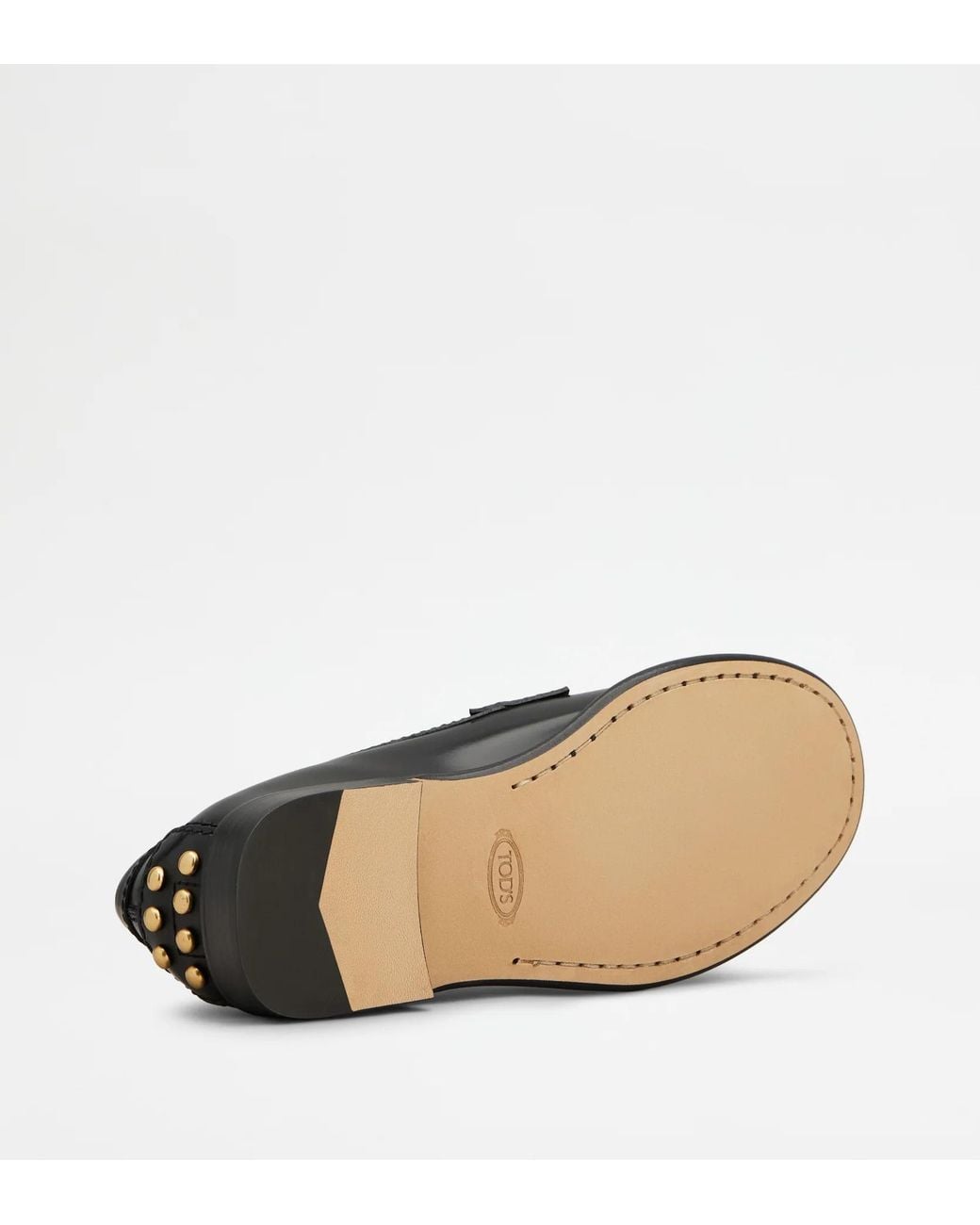 Tod's Black Dots Round-Toe Loafers