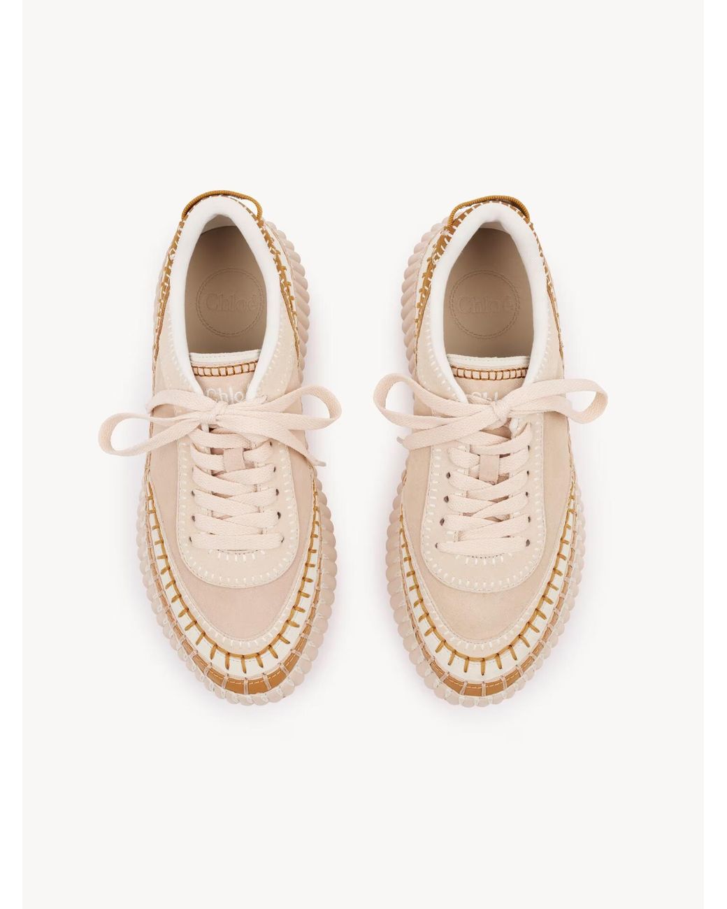 Chloé Pink Chloé Nama Platform Sneakers