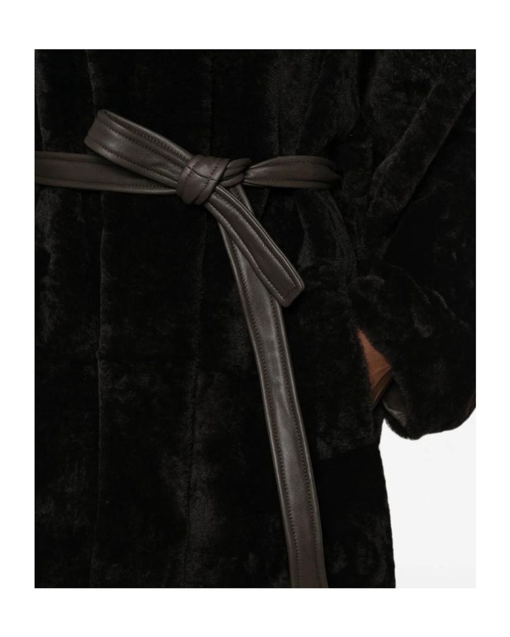 Blancha Black Long-Sleeved Coat