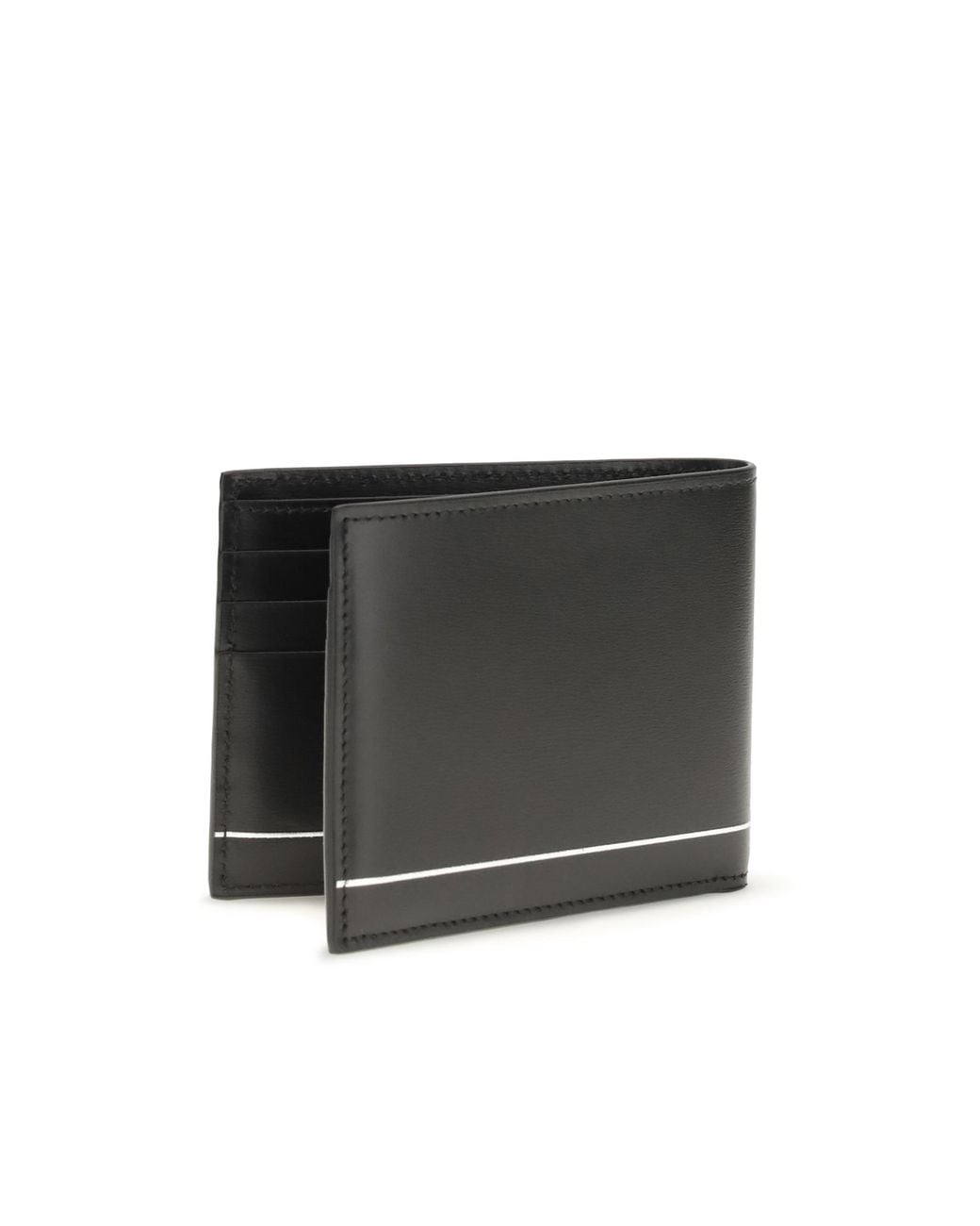 Ferragamo Black Ferragamo Stripe Logo Bifold Wallet for men