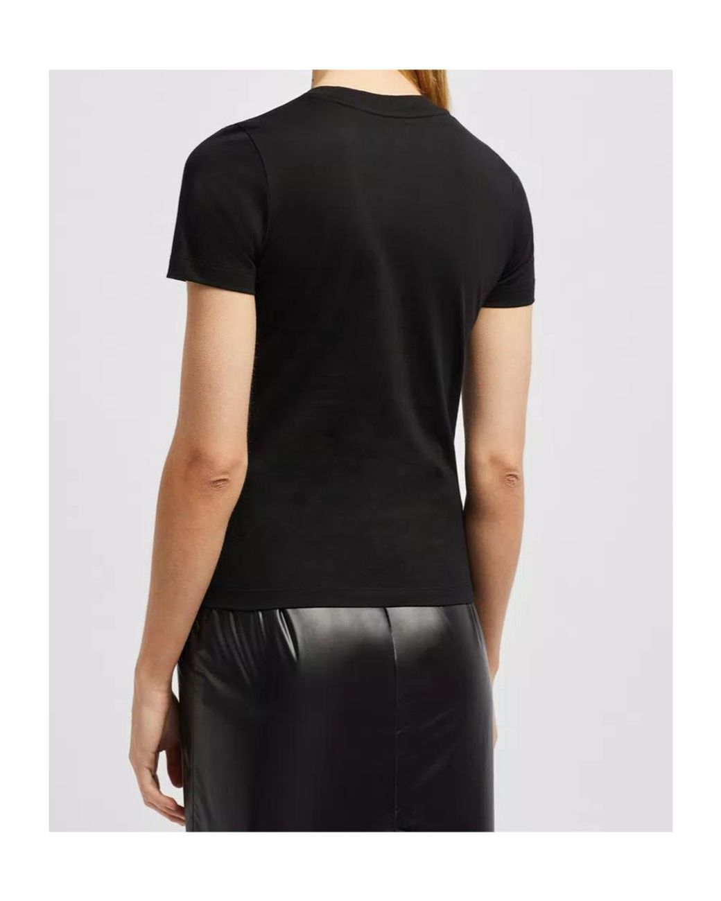 Moncler Black Logo Embellished Crewneck T-Shirt
