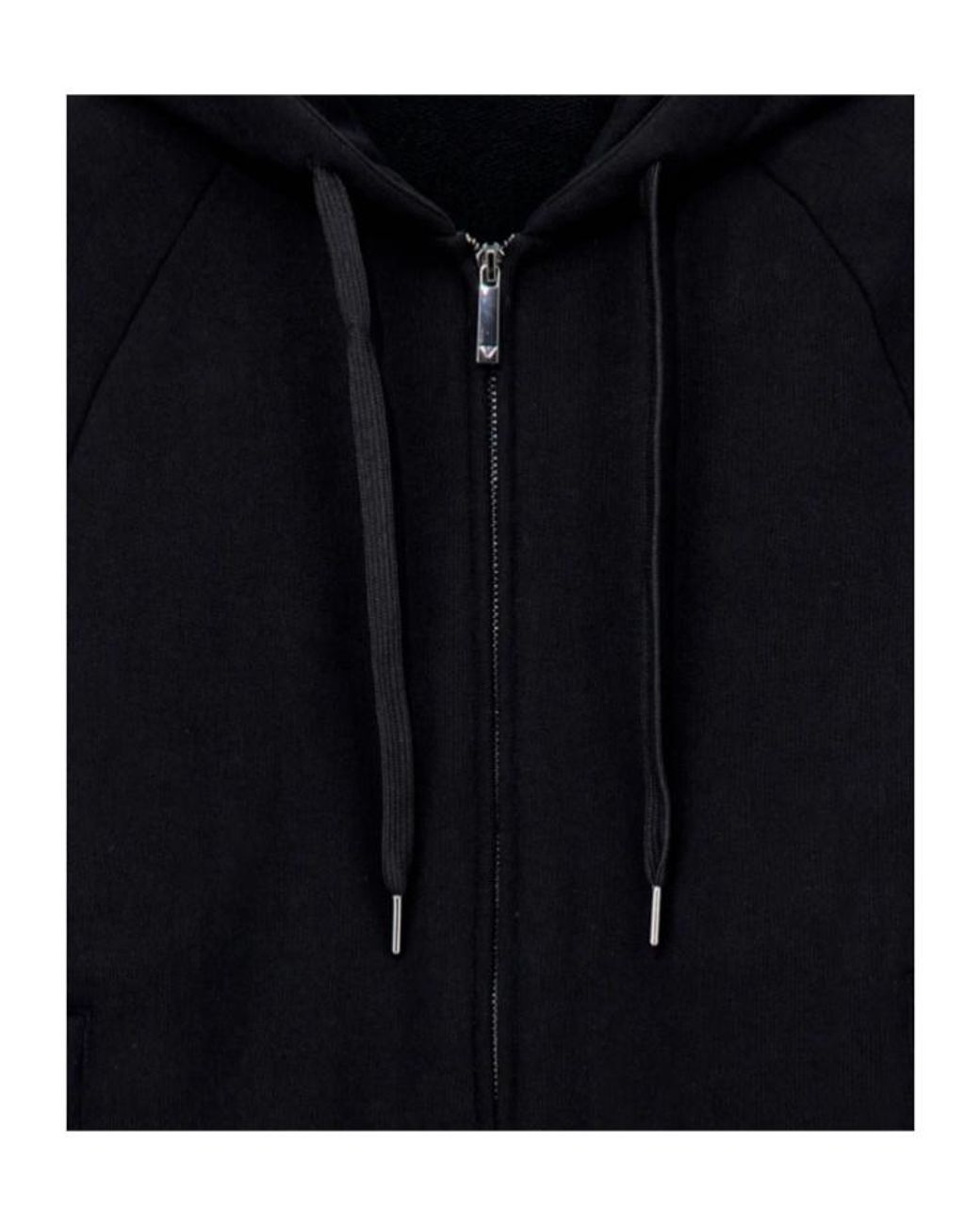 Emporio Armani Blue Zip-Up Drawstring Hoodie for men