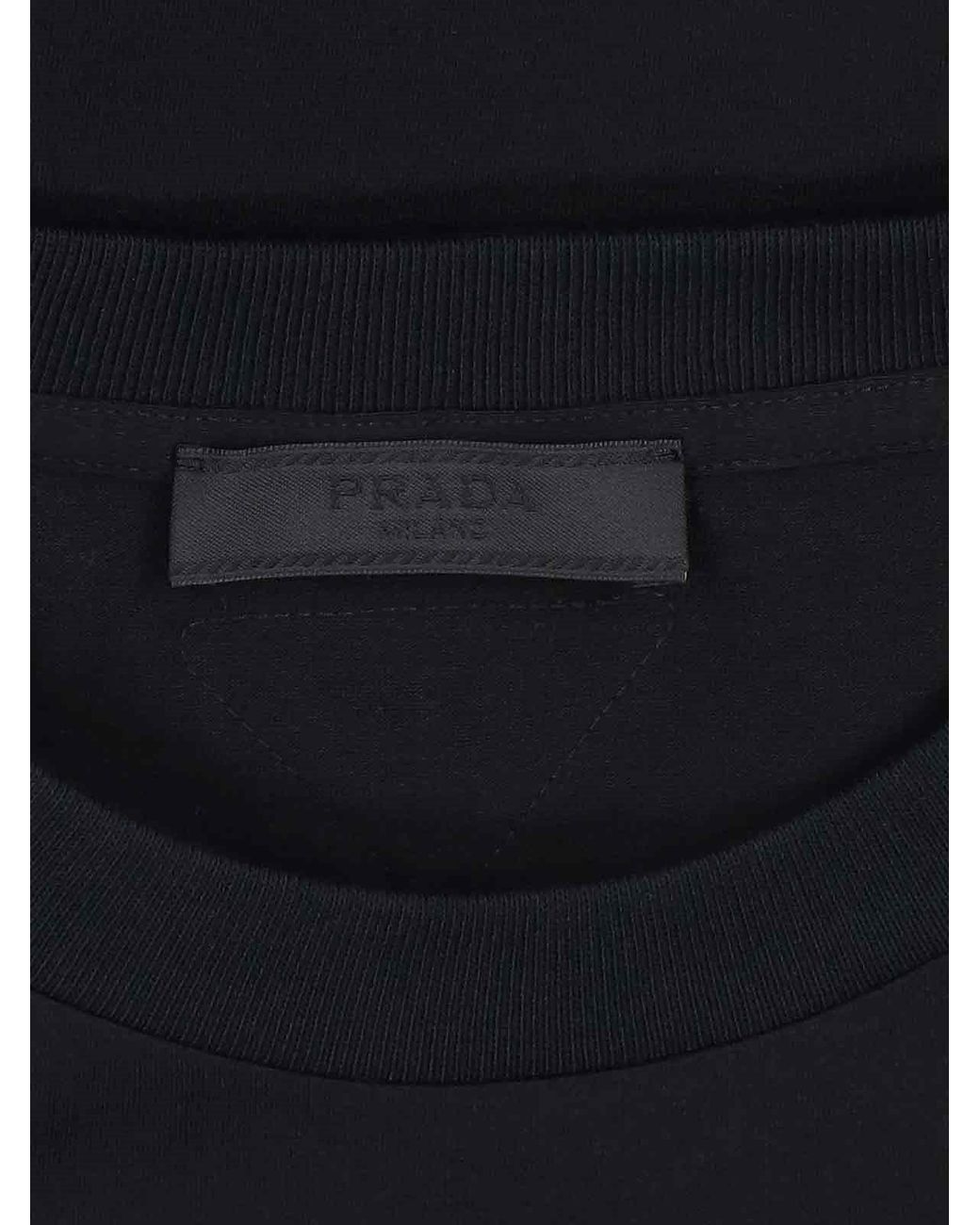 Prada Black Cotton T-Shirt Trio Set for men