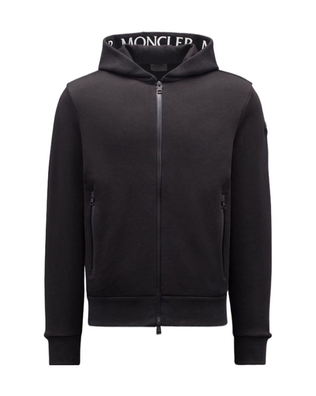 Moncler Blue Zip-Up Cotton Hoodie for men