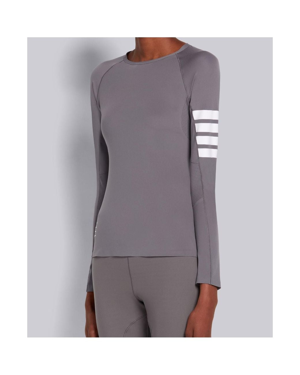 Thom Browne Blue 4-Bar Compression Long Sleeve Top