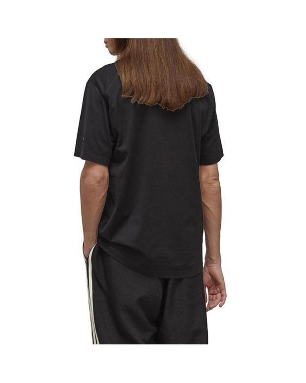 Y-3 Black Item O-Neck Short-Sleeved T-Shirt for men
