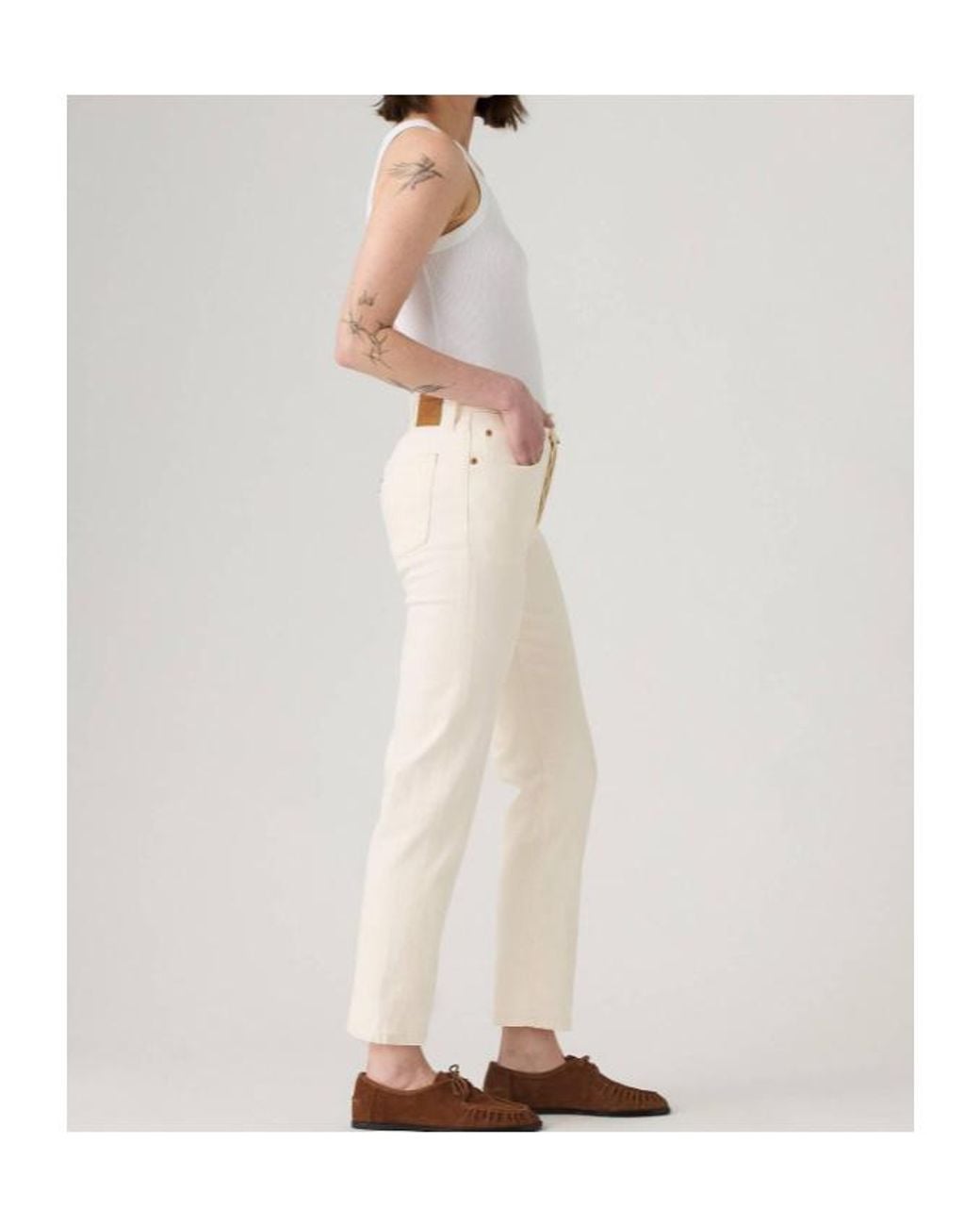 Levi's Natural Premium 501 Original Cropped Jeans