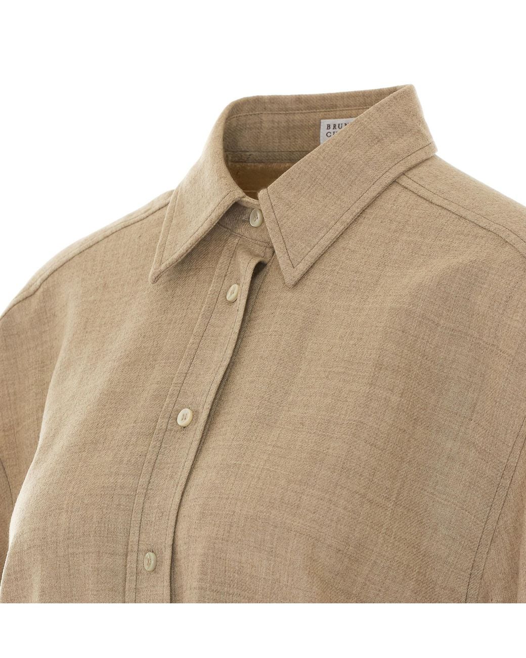 Brunello Cucinelli Natural Monile Detail Shirt
