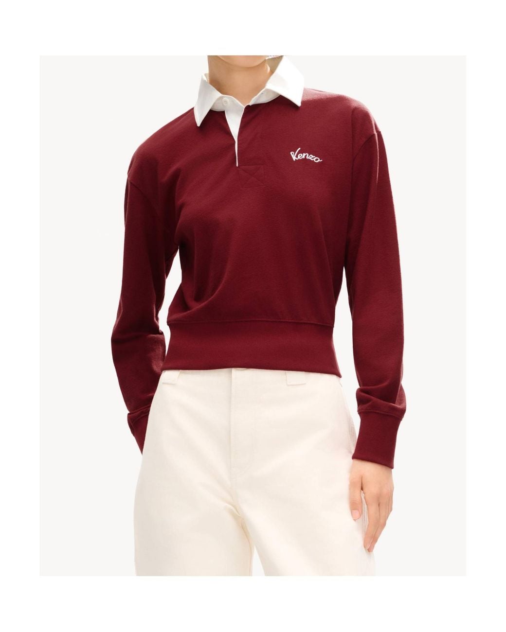 KENZO Varsity' Embroidered Long Sleeve Polo