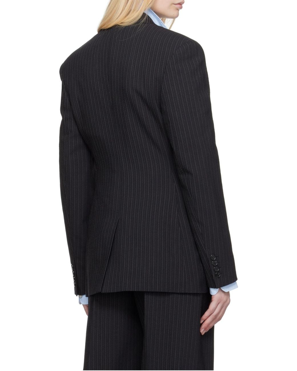 Acne Black Double-Breasted Blazer