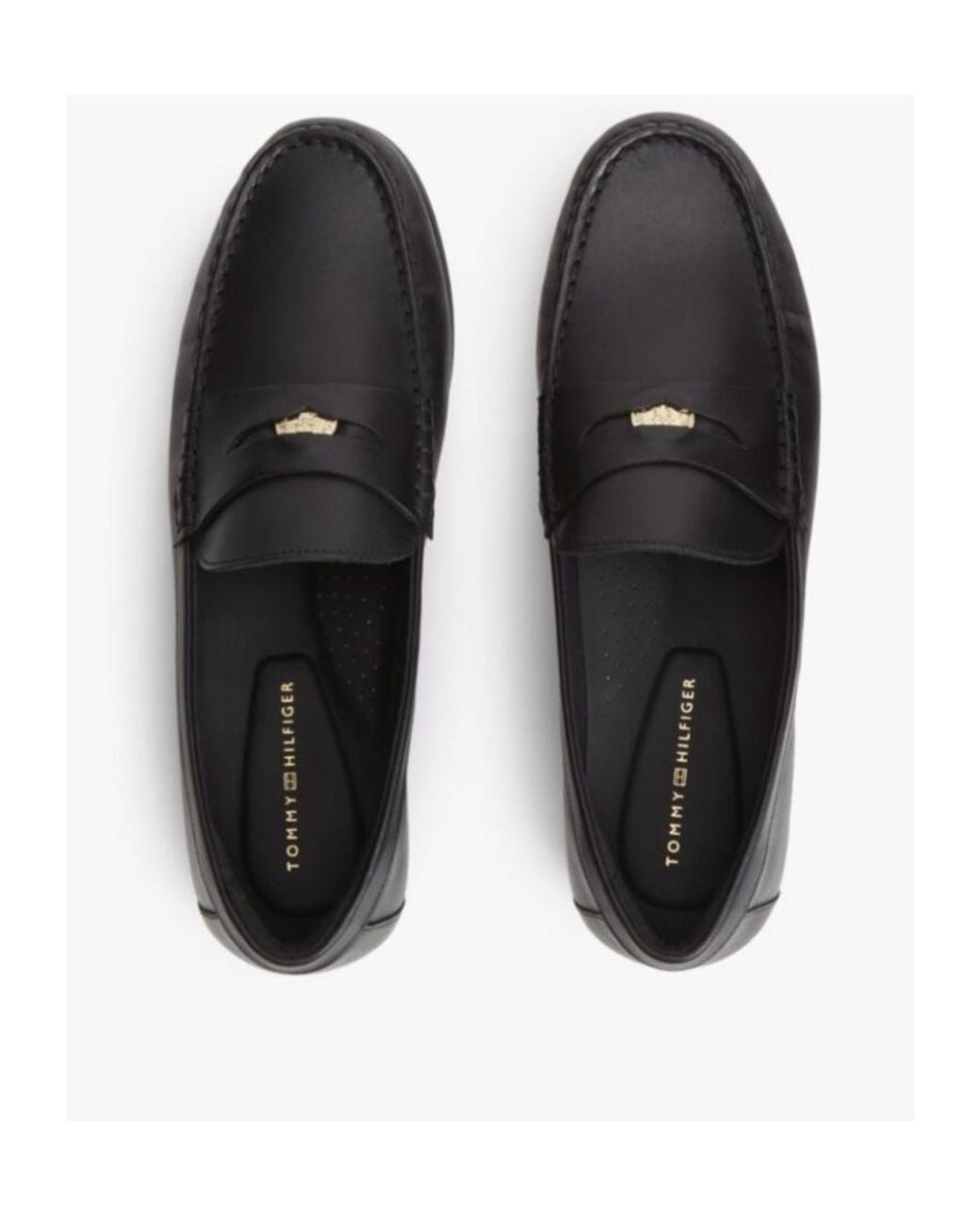 Tommy Hilfiger Black Metal Detail Flat Shoes