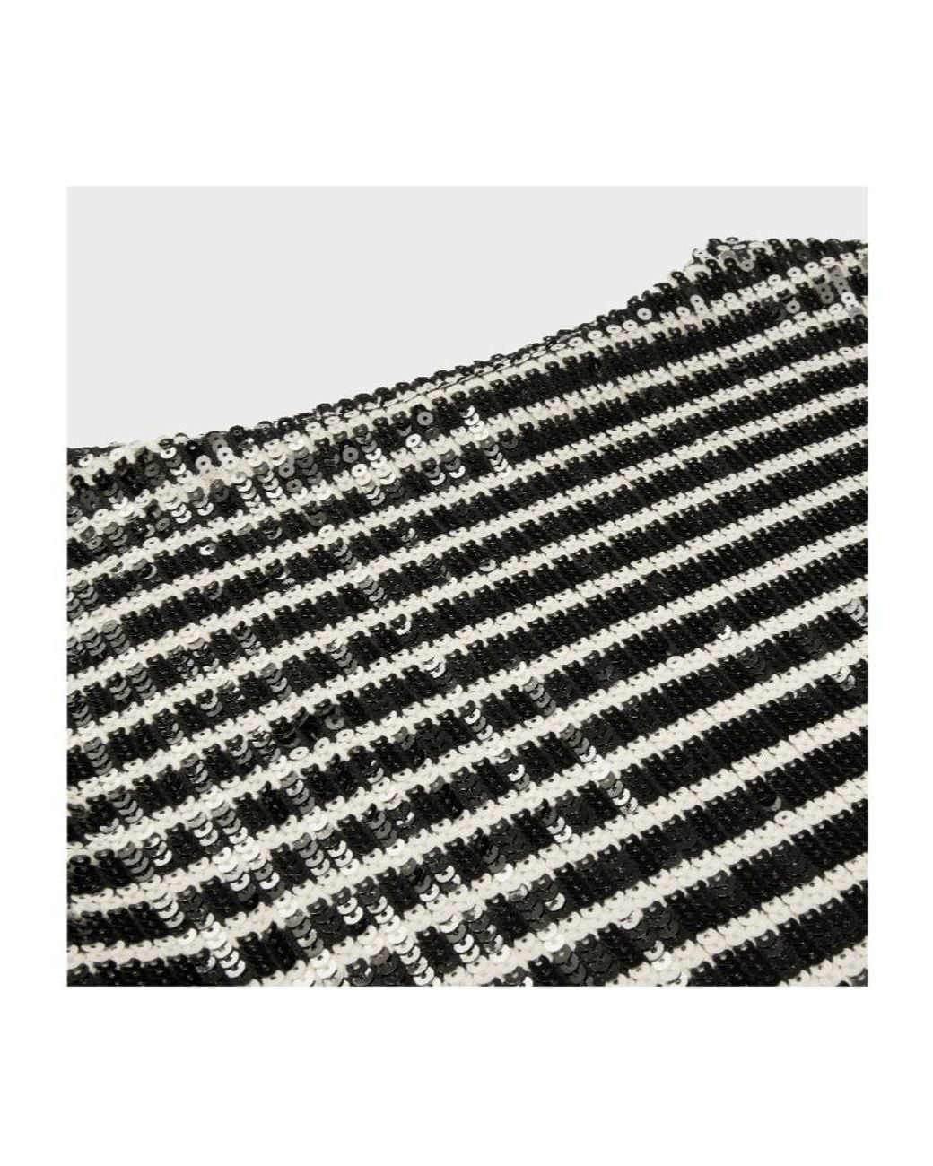 Céline Black Embroidered Boat Neck Marinière Sweater