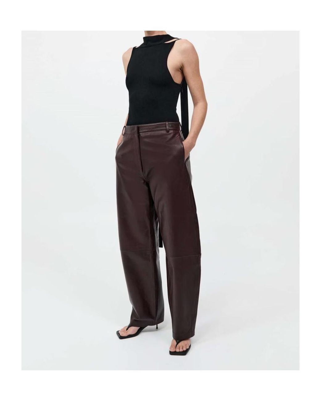 St. Agni Purple Zipper Detail Track Pants