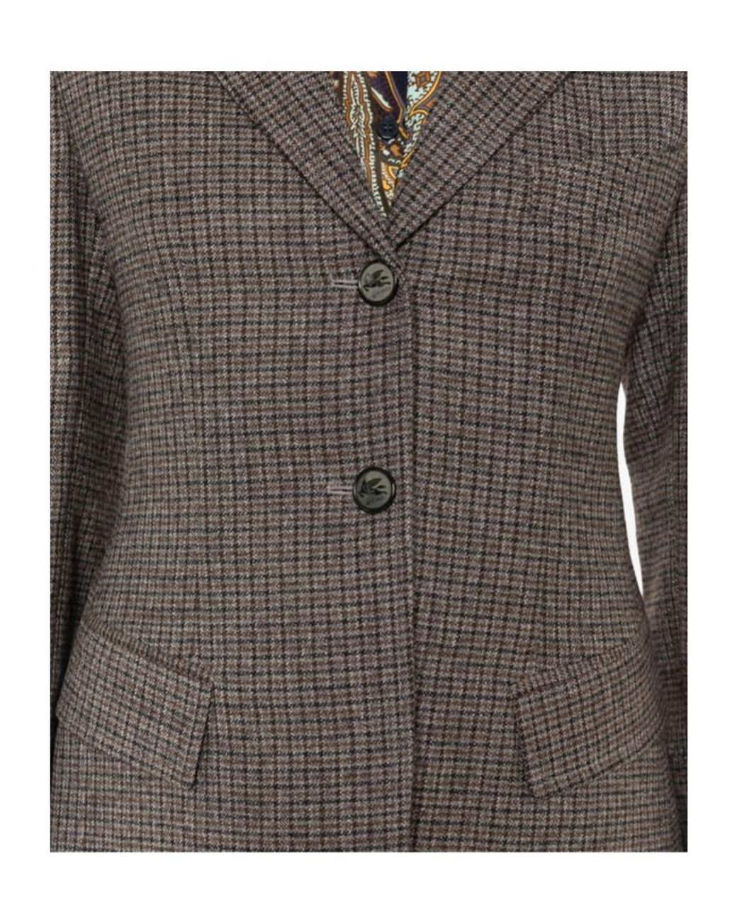 Etro Gray Single-Breasted Blazer