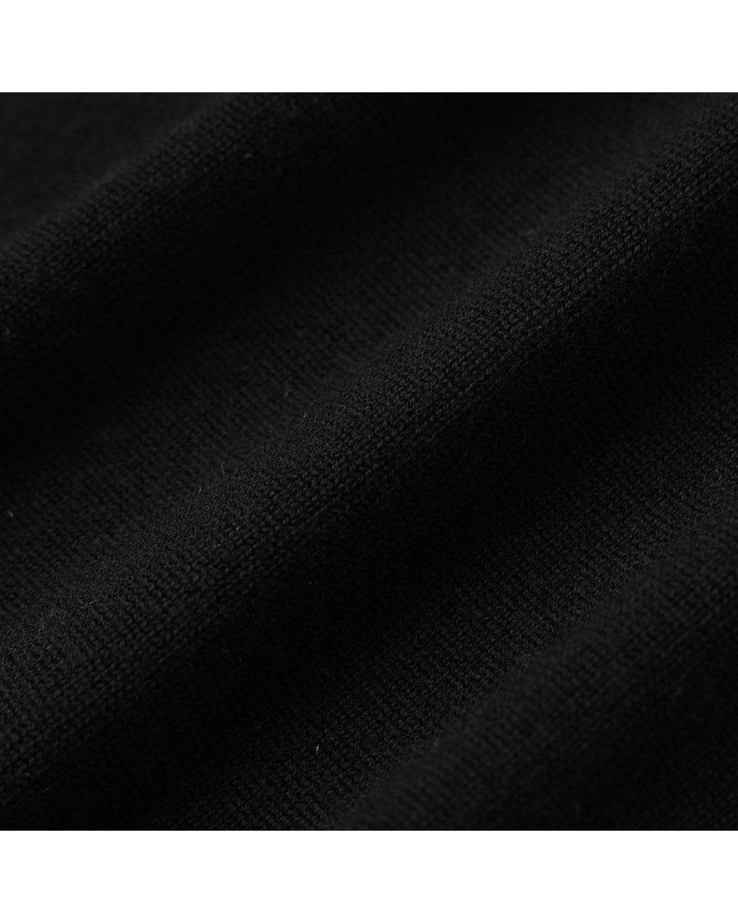Burberry Black Long-Sleeve Wool Polo Shirt for men