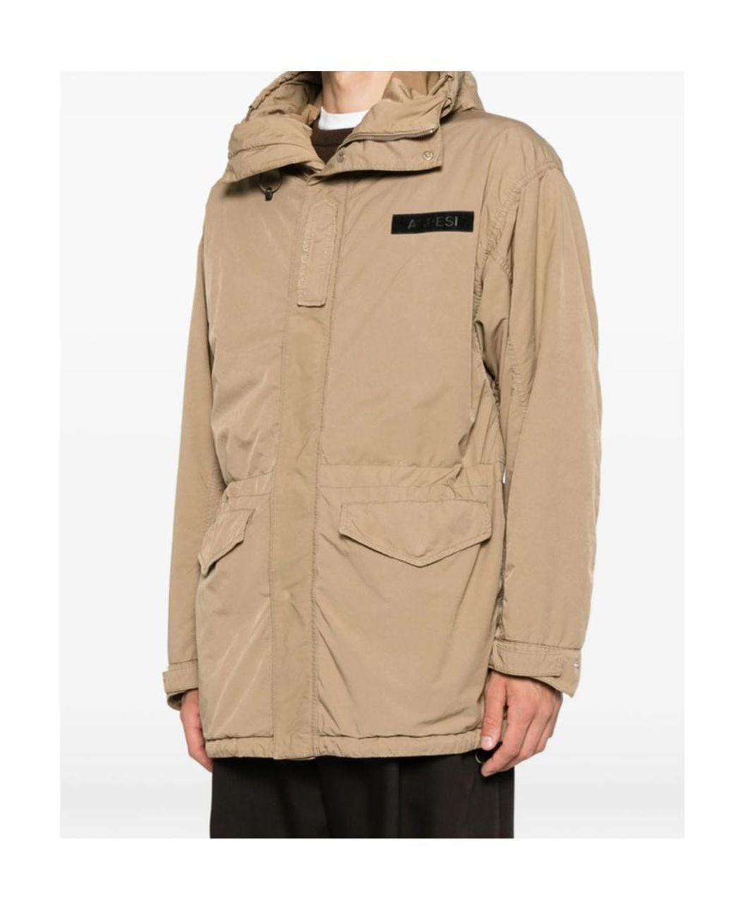 Aspesi Natural Boom Winter Hooded Parka Jacket for men