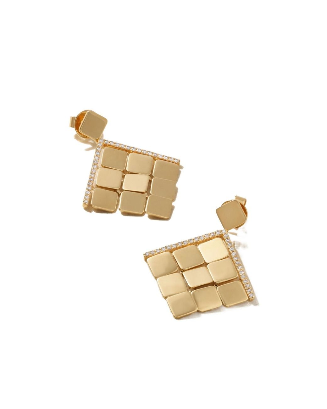 Ileana Makri Metallic Diamond Earrings