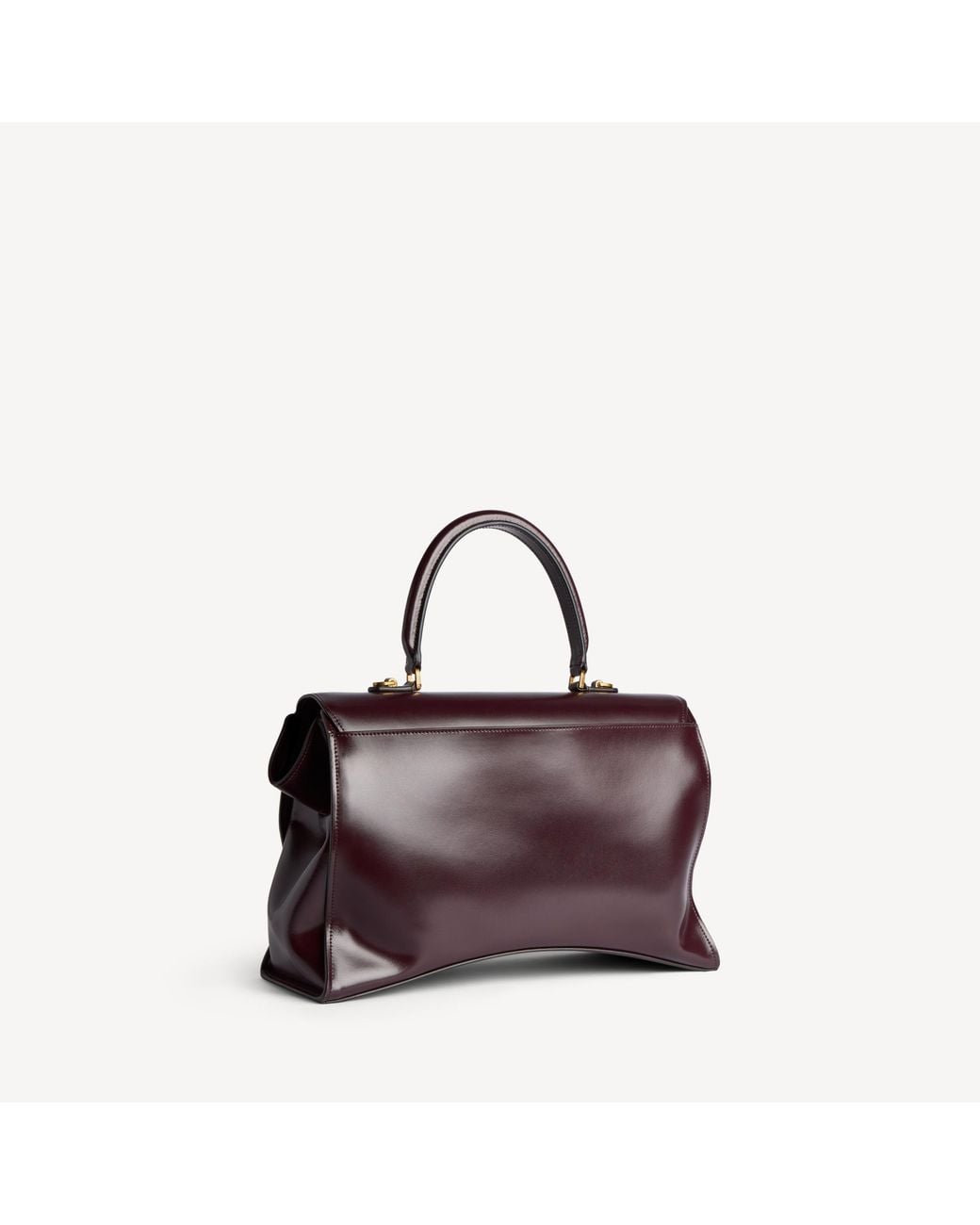Balenciaga Purple Hourglass Avenue Top Handle Bag Medium