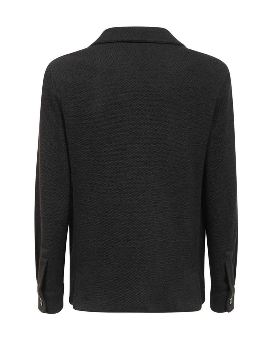 Zegna Black Long-Sleeved Casual Jacket for men