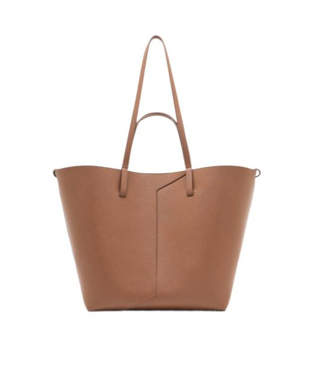 Emporio Armani Brown 1981 Logo-Print Leather Tote Bag