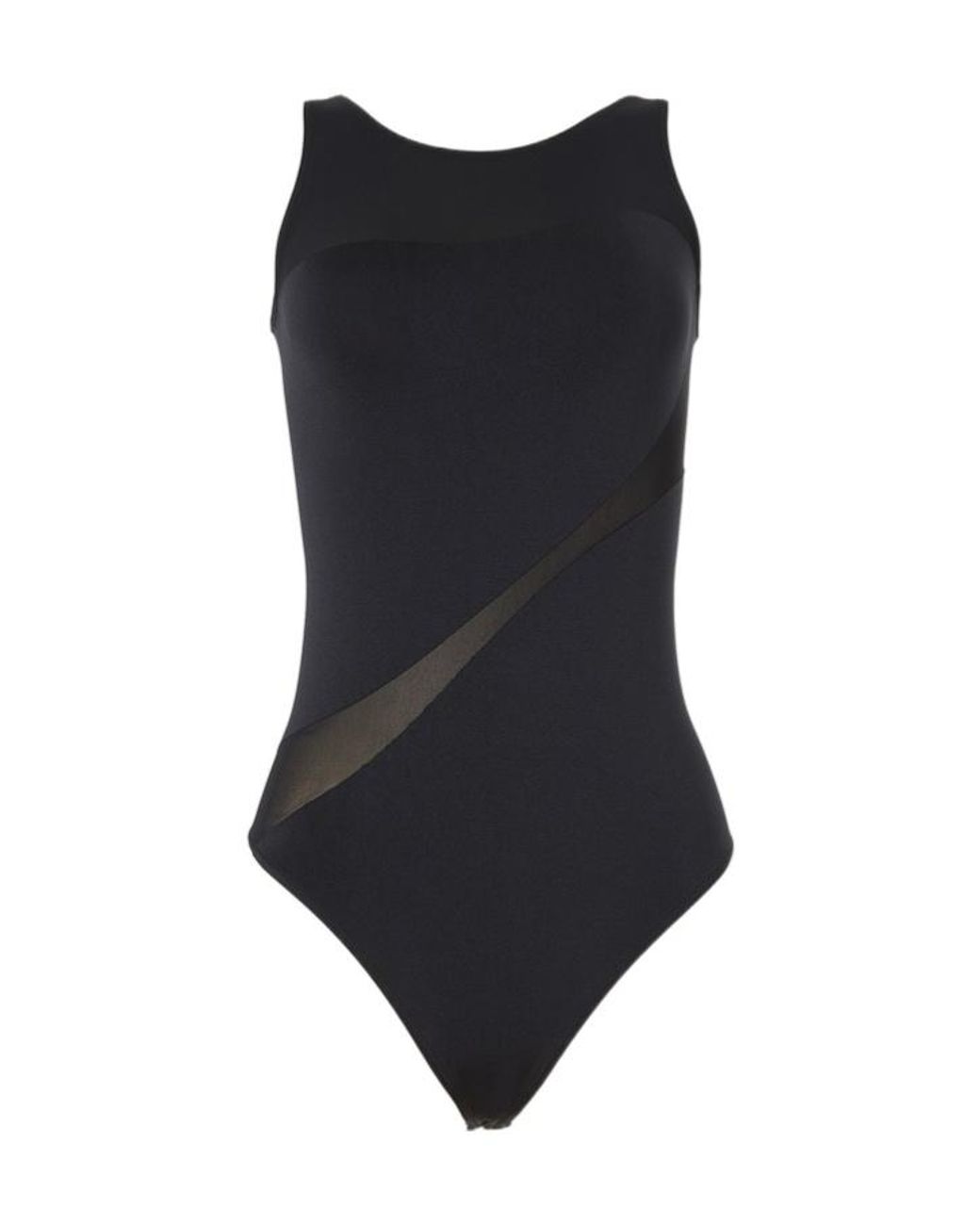 Wolford Black Shade Sheer Panel String Body