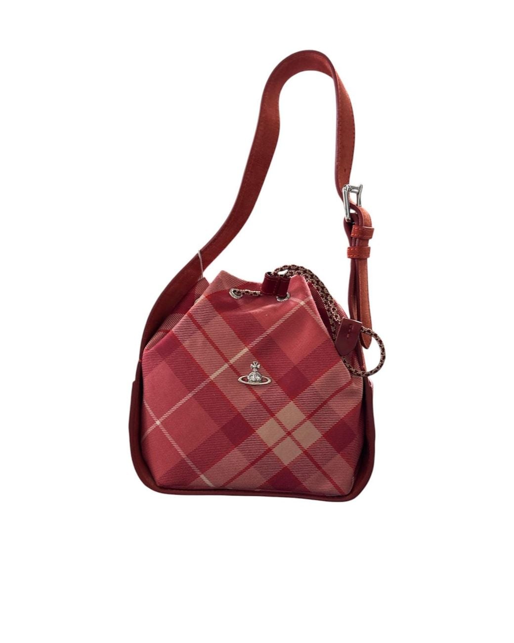 Vivienne Westwood Pink Plaid Shoulder Bag