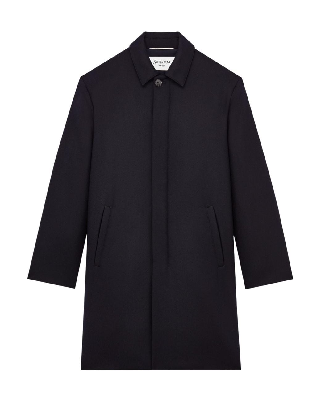 Saint Laurent Blue Down Car Coat for men