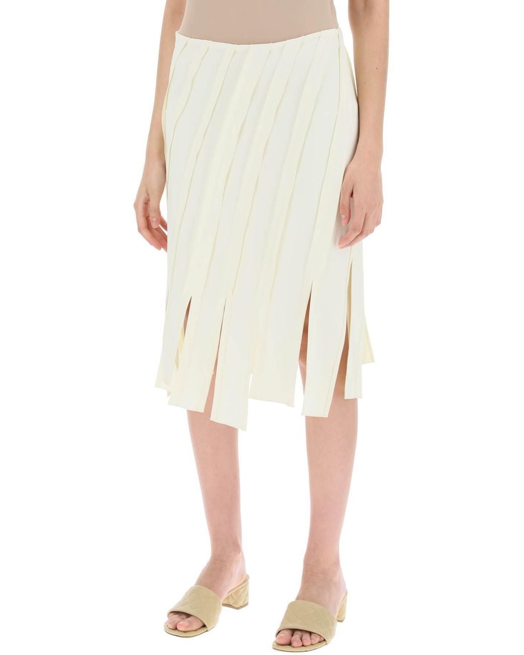 Bottega Veneta Multicolor High-Waisted Draped Skirt
