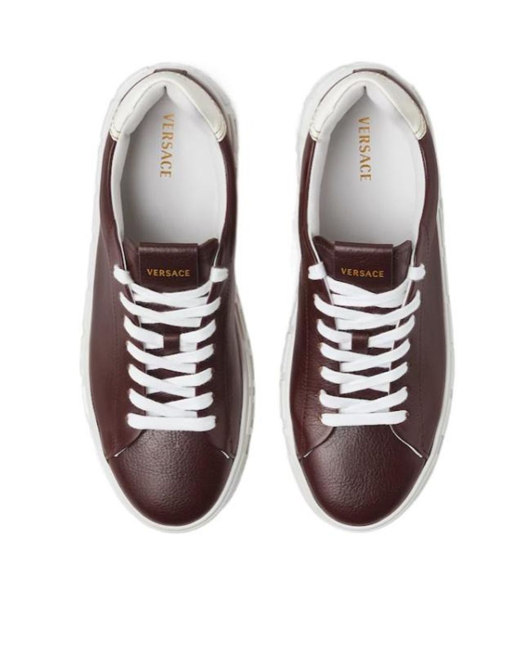 Versace Brown Greca Low-Top Sneakers for men