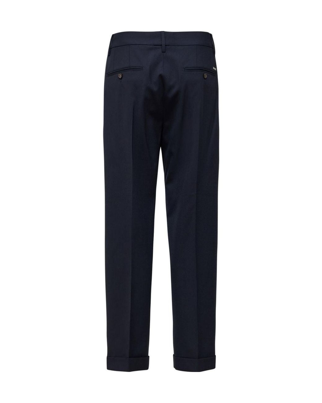 DSquared² Blue Pleated Tailored Trousers for men