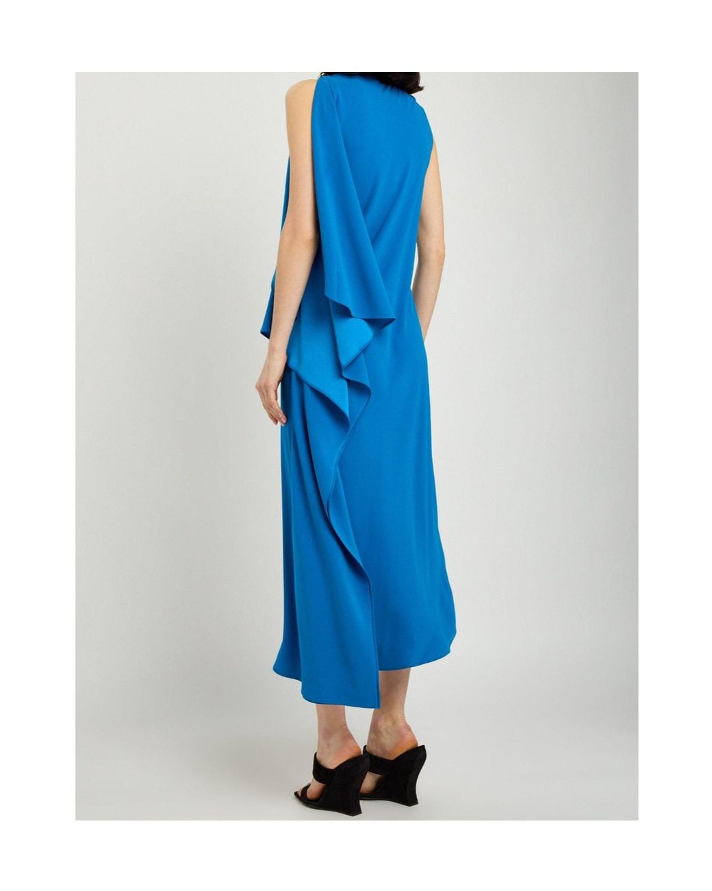 Joseph Blue Draped-Detail Dress