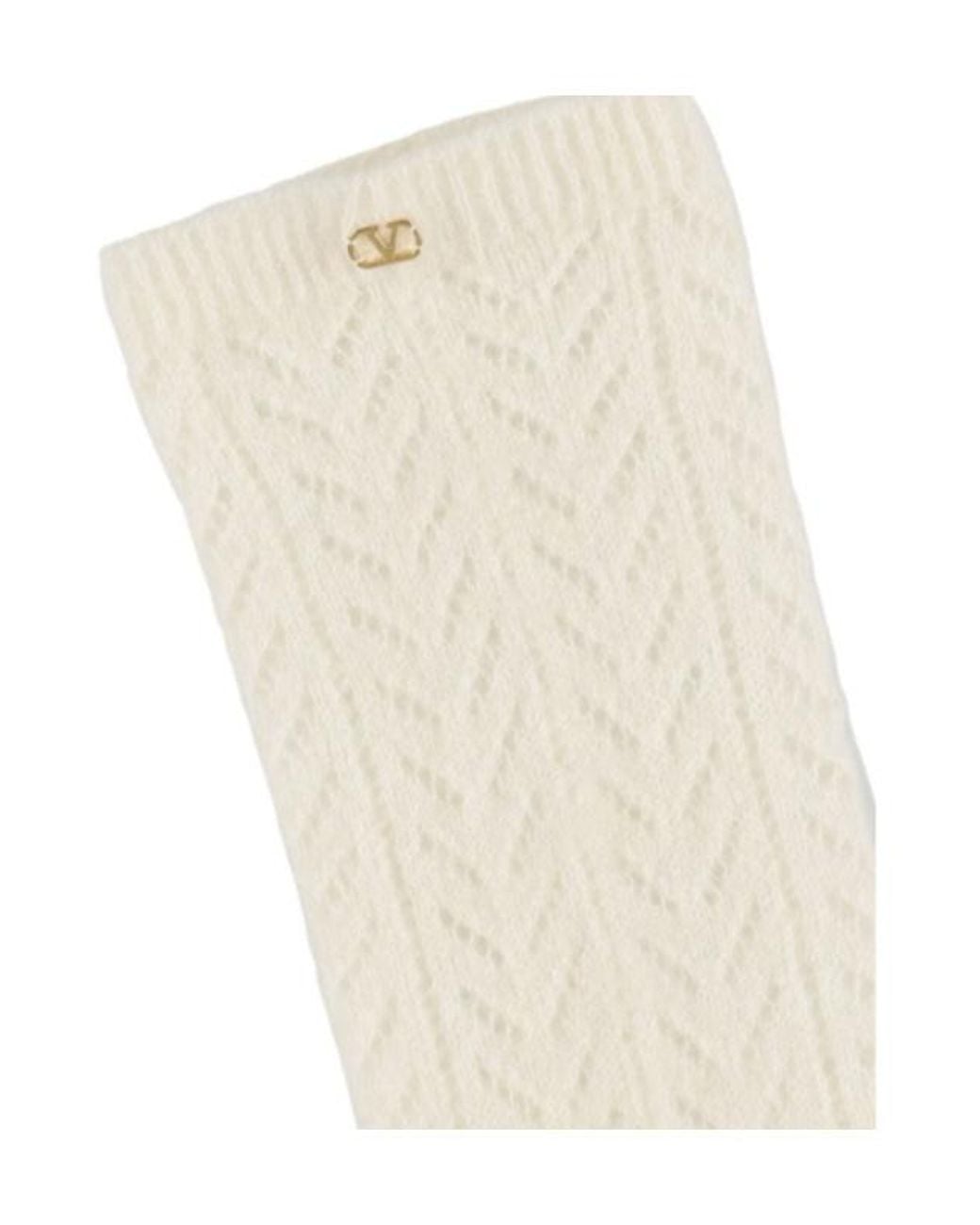Valentino White Mohair Blend Socks
