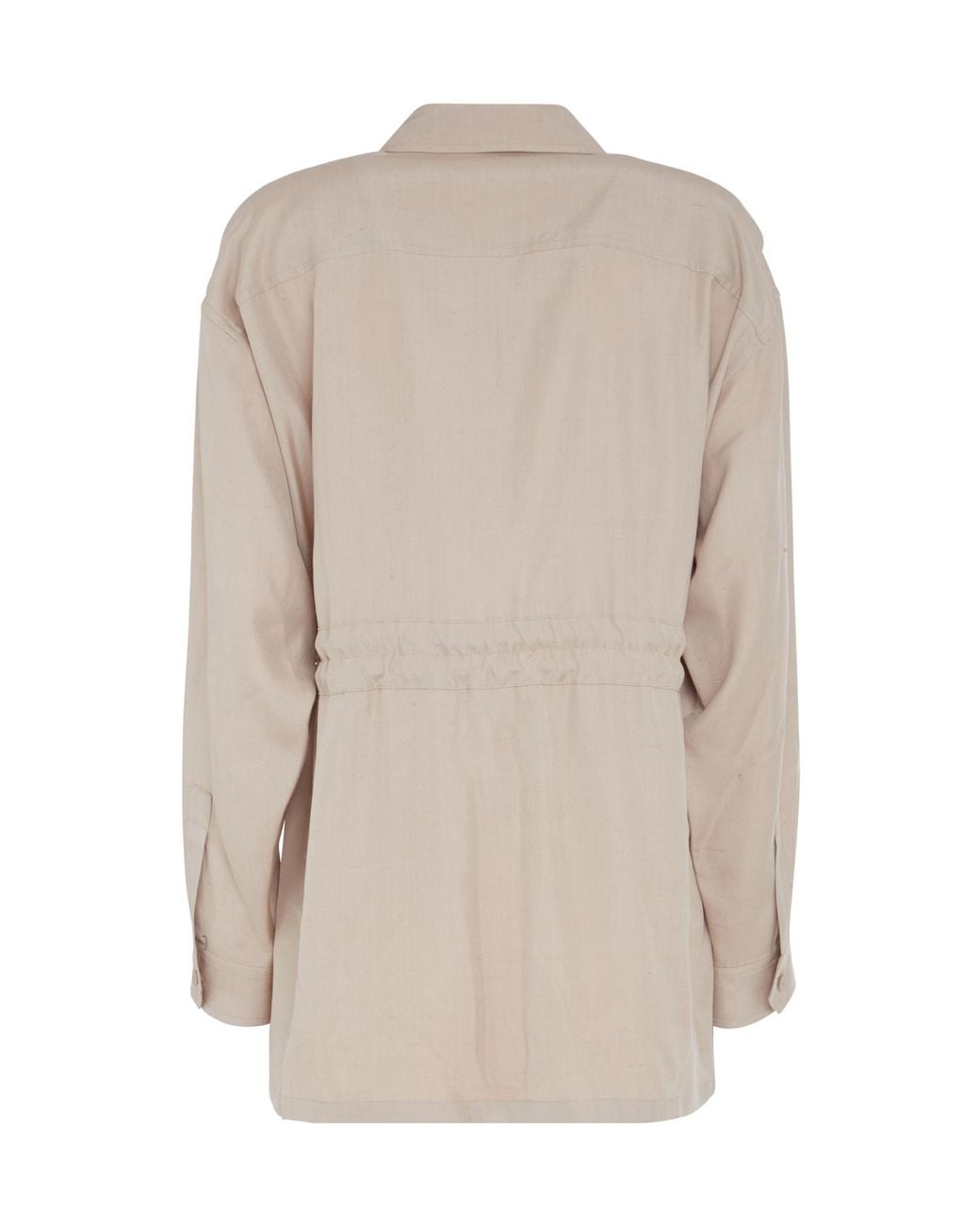 Elie Saab Gray Drawstring Shirt