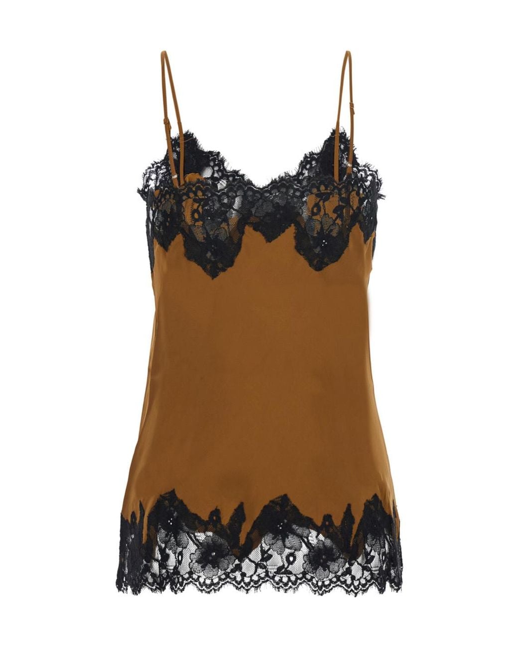 Gold Hawk Black Lace Trim Camisole Top