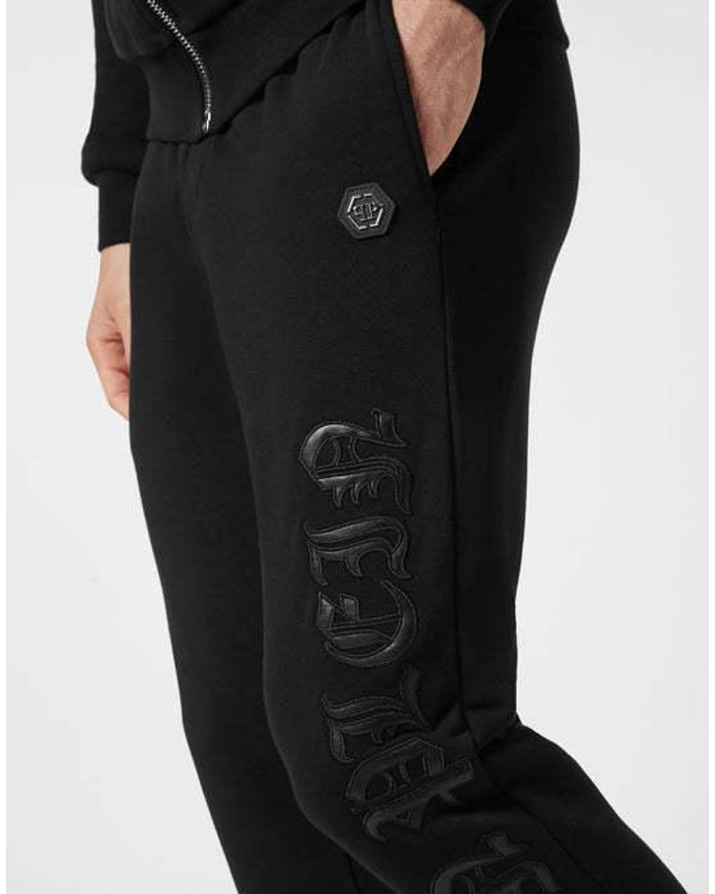 Philipp Plein Black Long-Sleeve Tracksuit Set for men