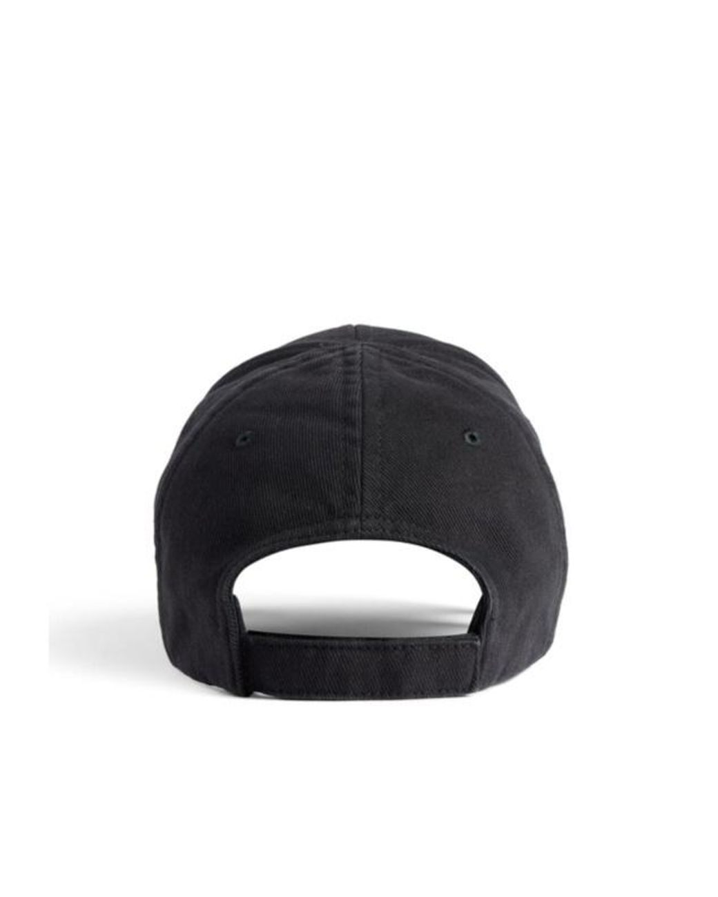 Balenciaga Black Logo Embroidered Baseball Cap for men
