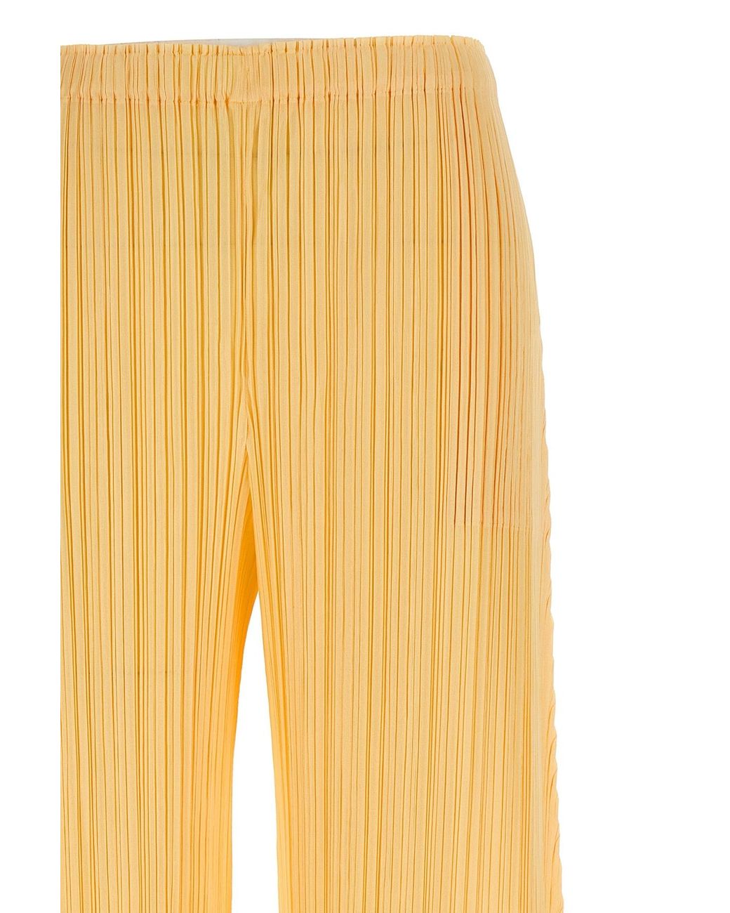 Pleats Please Issey Miyake Yellow Mellow Pleats Pants