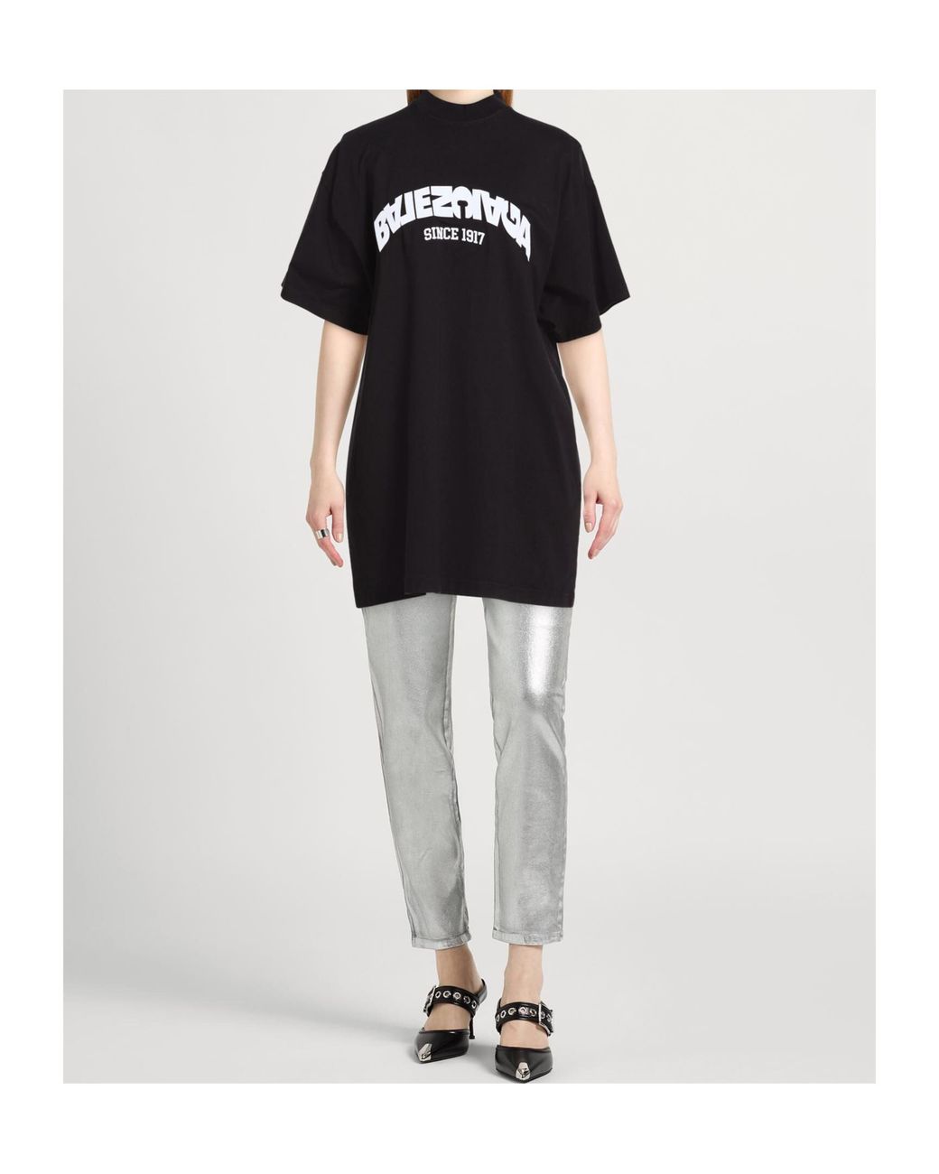 Balenciaga Black Logo Short Sleeve T-Shirt