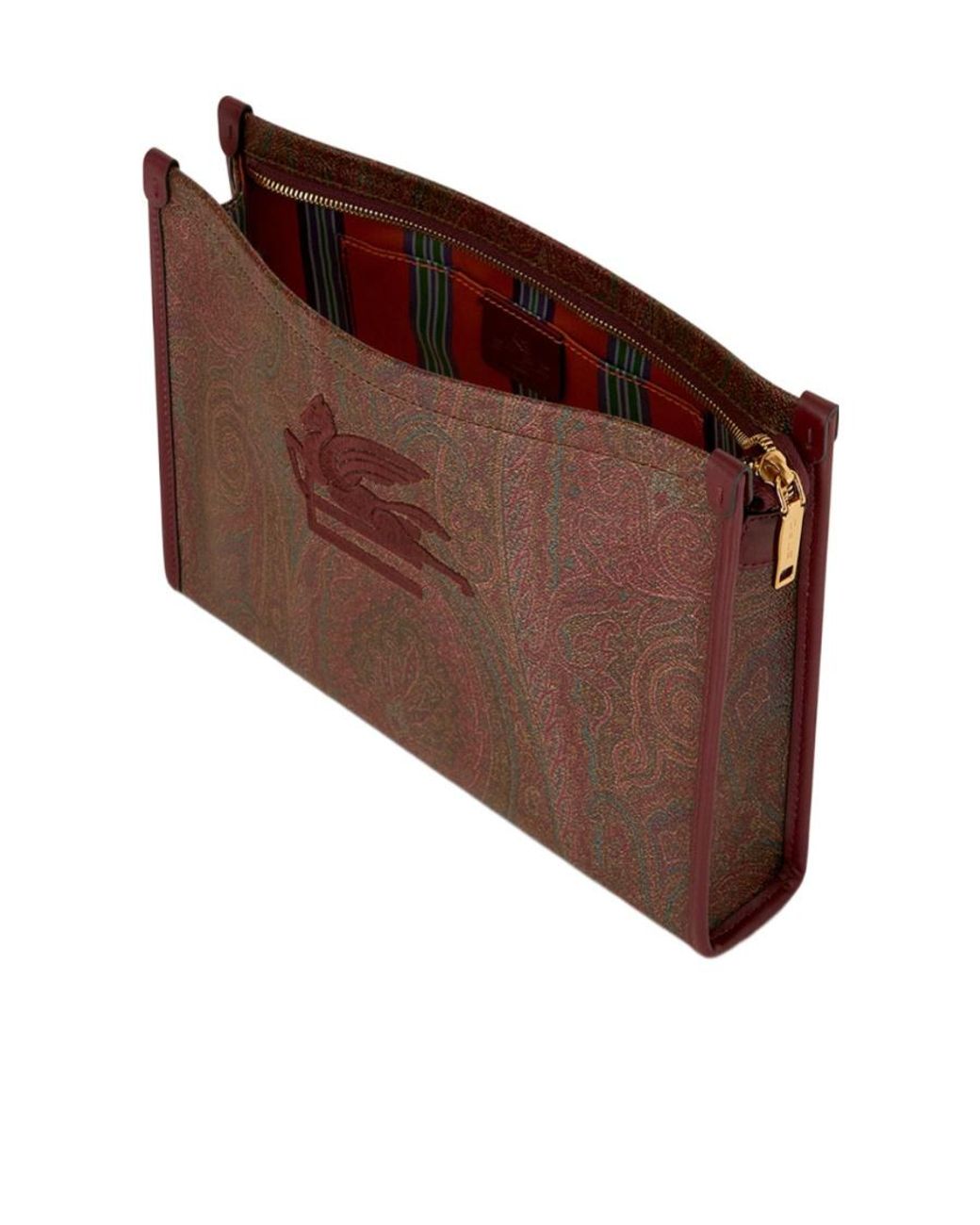 Etro Brown Large Paisley Pouch