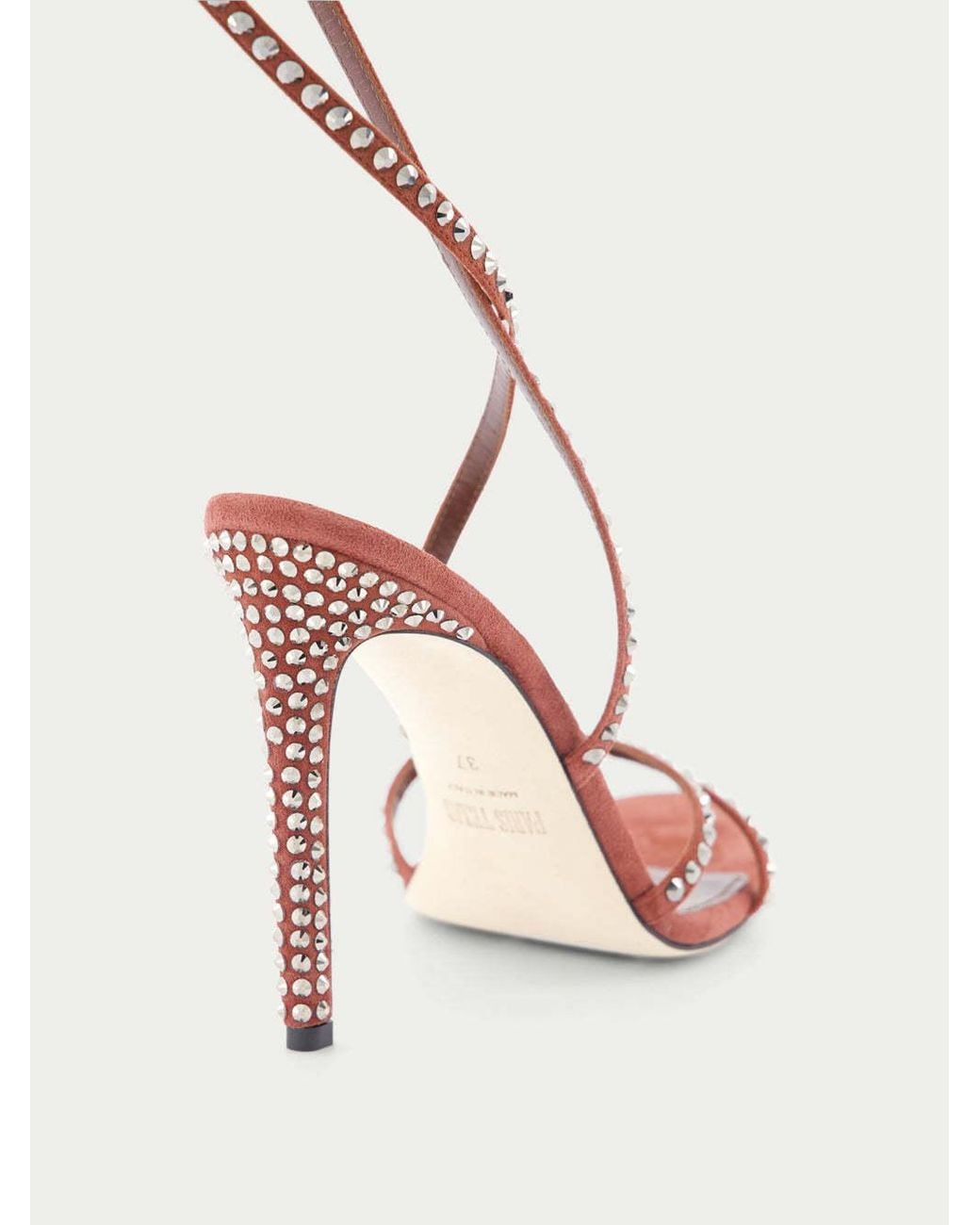 Paris Texas Pink Holly Zoe Embellished Ankle Strapped Sandals