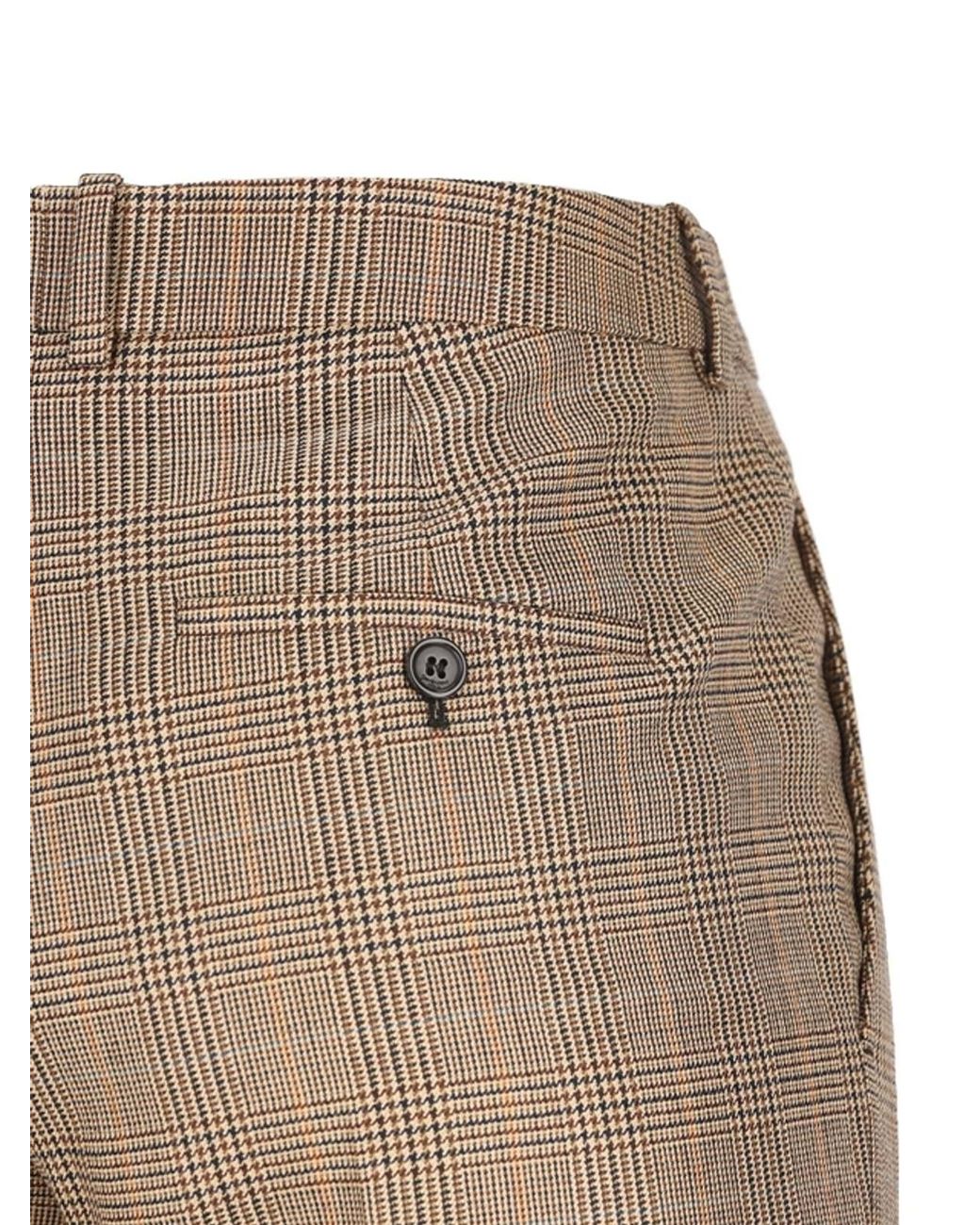 Saint Laurent Gray Prince Of Wales Flared Pants