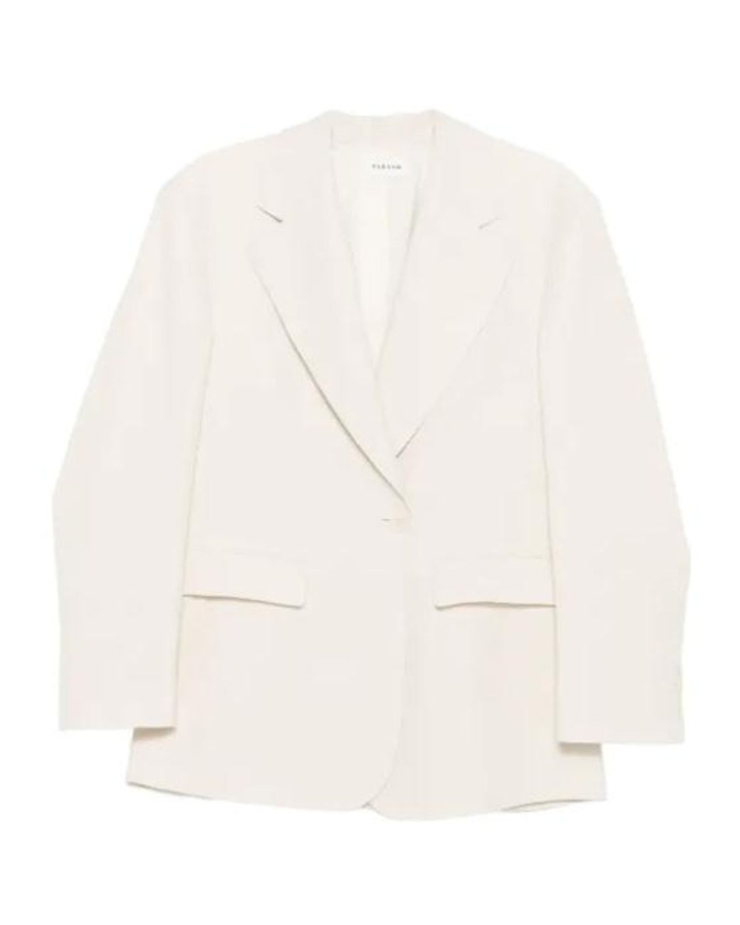 P.A.R.O.S.H. White P.A.R.O..H. Raisa Single-Breasted Blazer