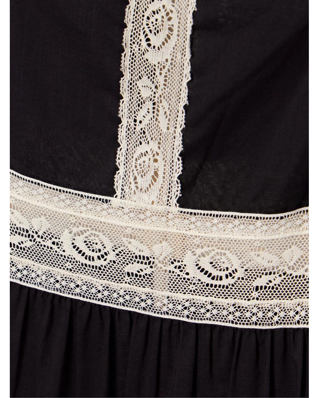 Zimmermann Black Lace-Insert Dress