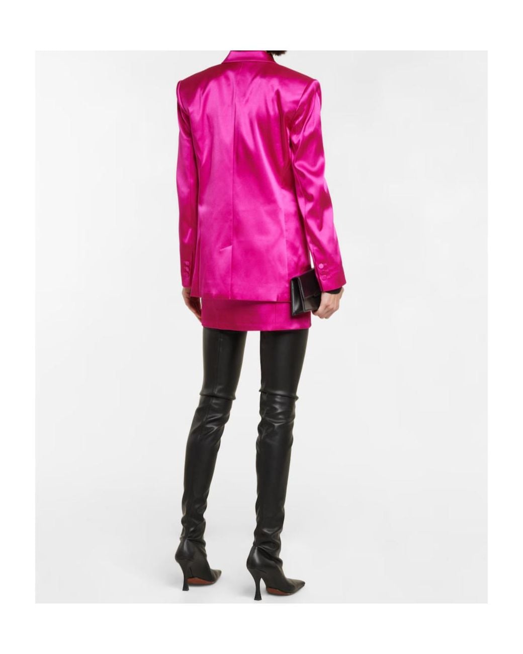 FRAME Pink Single-Breasted Blazer