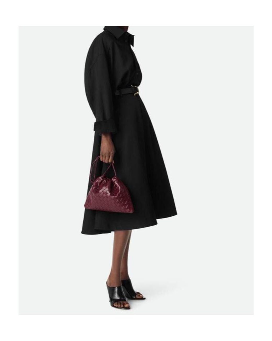 Bottega Veneta Red Intrecciato Drawstring Shoulder Bag