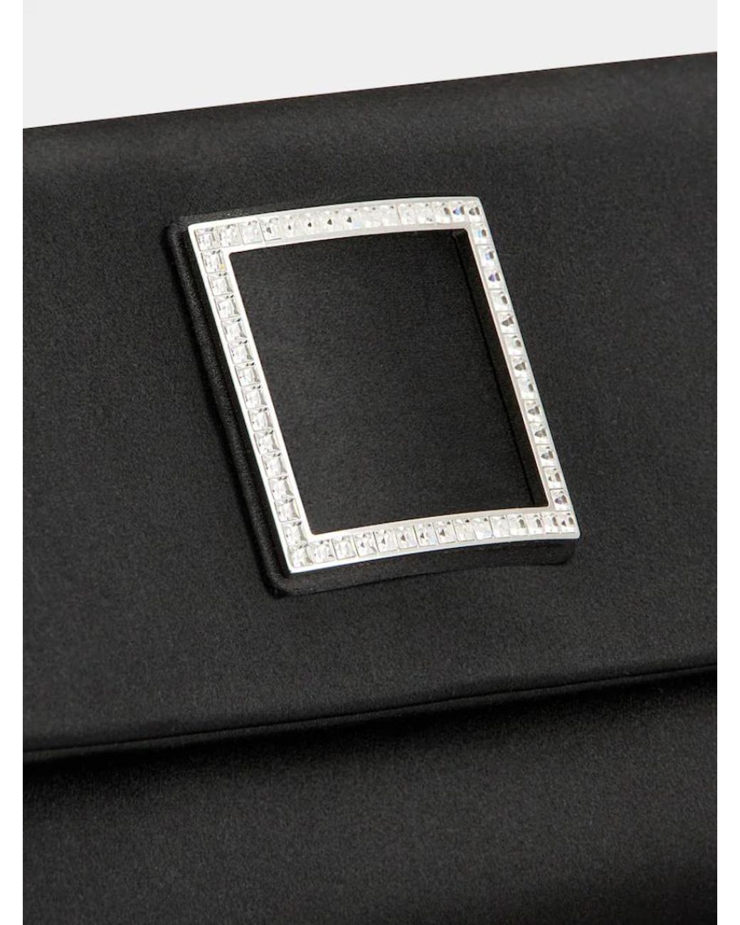 Roger Vivier Black Trompette Chain Clutch Bag