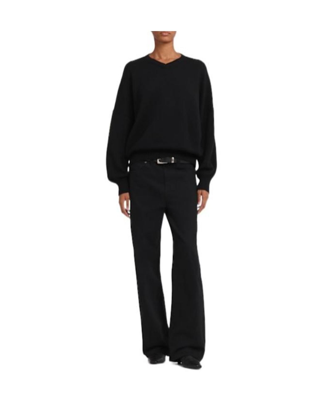 Khaite Black Wolfe Cashmere Knit Sweater
