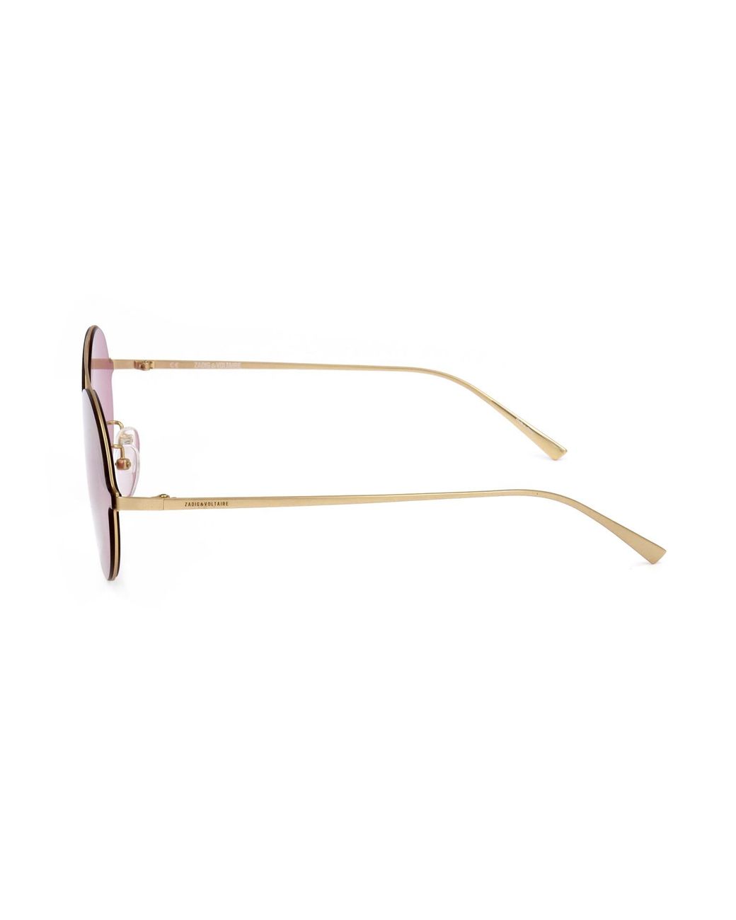 Zadig & Voltaire Pink Round Frame Sunglasses